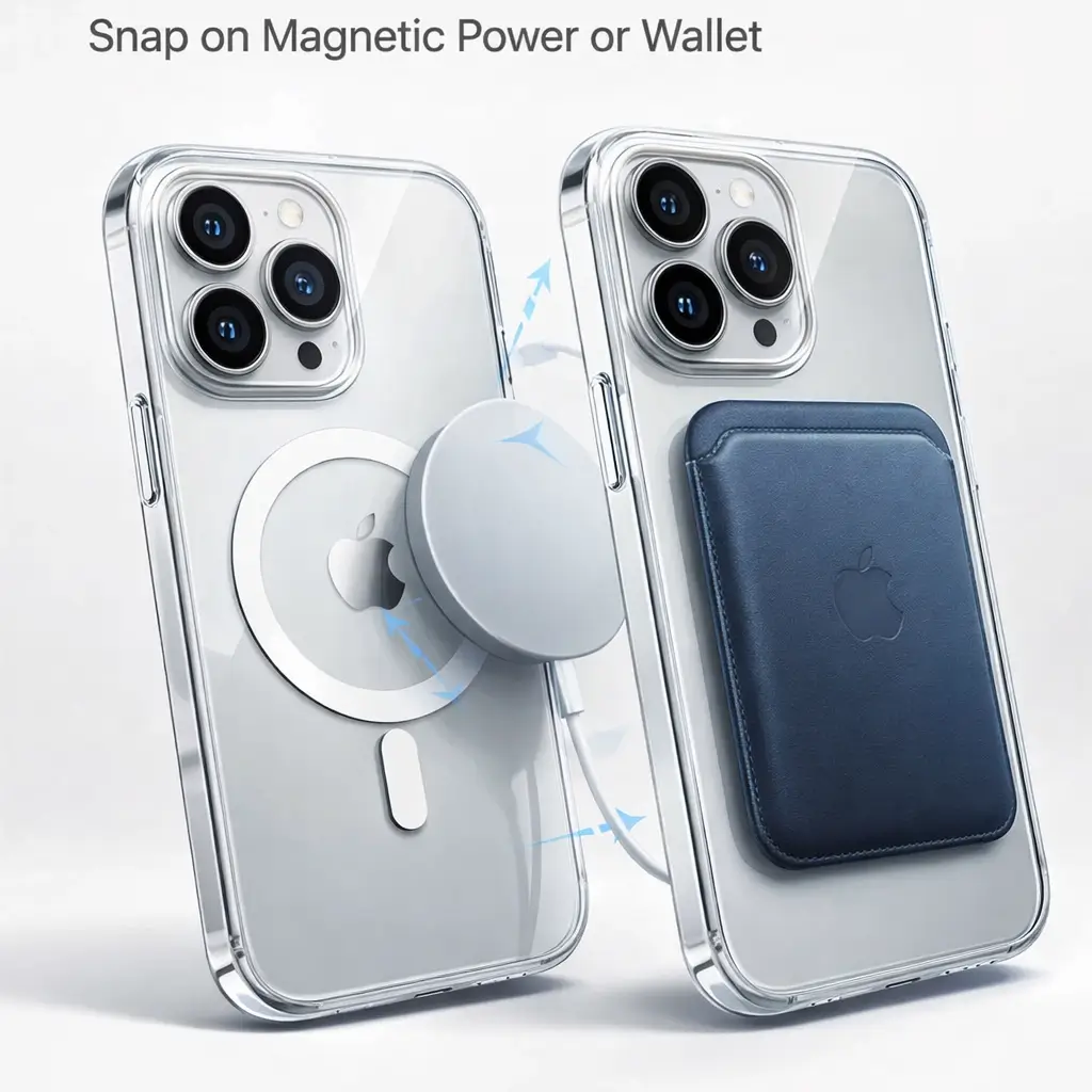 Magnetic Clear Case for iPhone 14 Pro Max