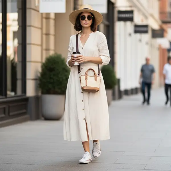 Brown Square-Shaped Handbag – Stylish Structured Ladies Bag
